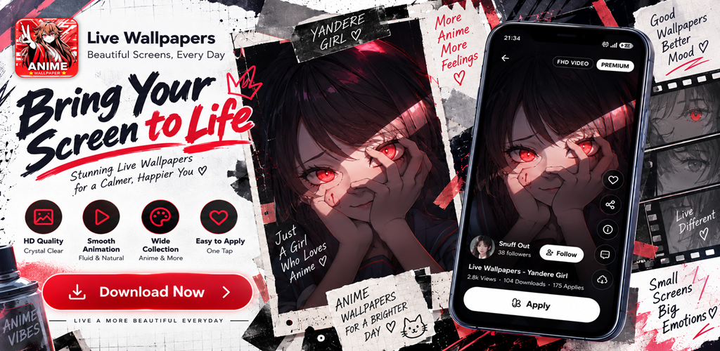 تحميل تطبيق انمي لايف والبيبرز +9000000 Anime Live Wallpapers مهكر آخر إصدار 2026 للأندرويد