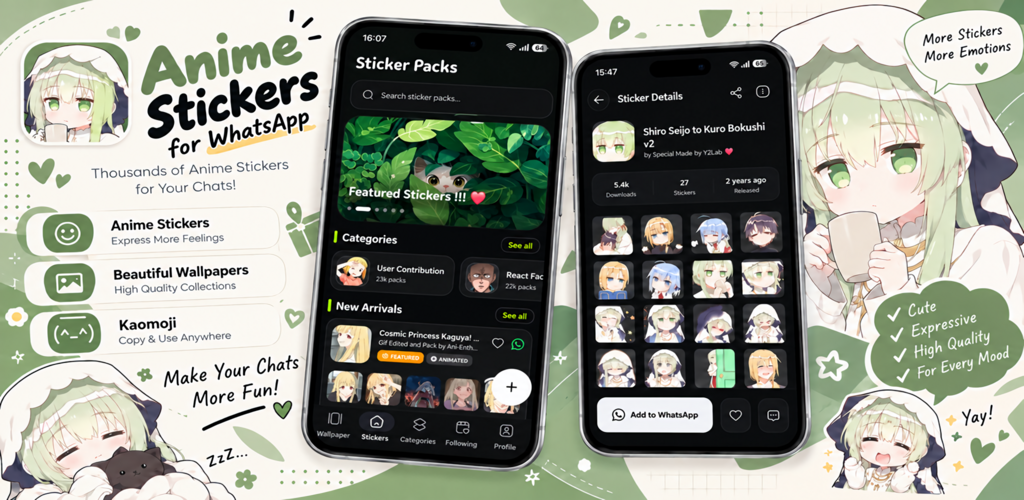تحميل تطبيق ملصقات أنمي +999K Anime Stickers WASticker مهكر آخر إصدار 2026 للأندرويد