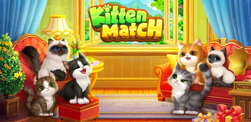 تحميل لعبة كيتن ماتش Kitten Match مهكرة آخر إصدار 2026 للأندرويد