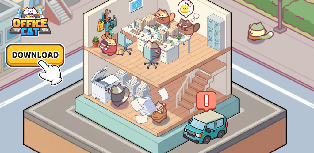 تحميل لعبة أوفيس كات Office Cat مهكرة آخر إصدار 2026 للأندرويد