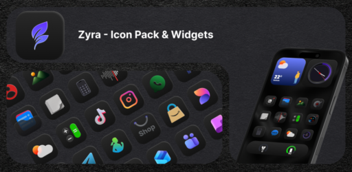 تحميل تطبيق زيرا أيقون باك ​Zyra Icon Pack & Widgets مهكر آخر إصدار 2026 للأندرويد